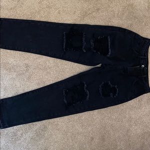 Black boyfriend ripped jeans